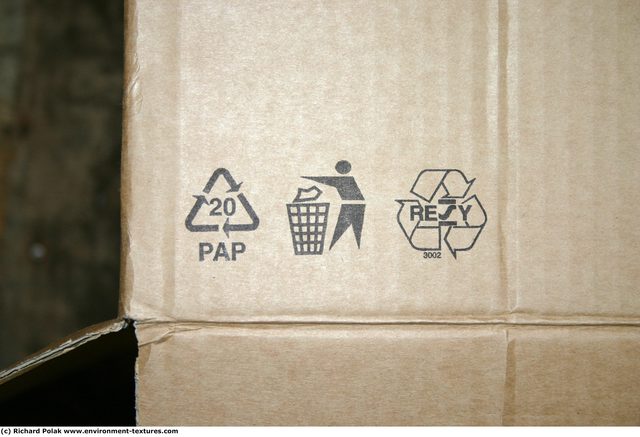 Boxes Cardboard Warnings Sign