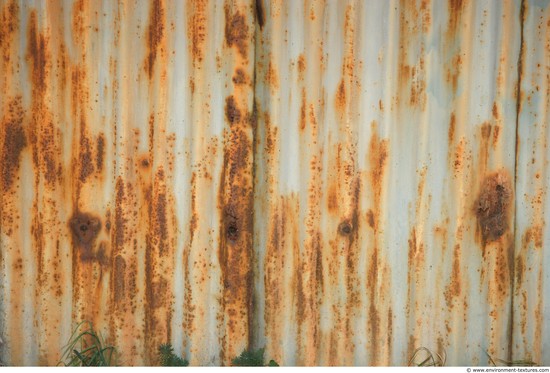 Rusted Corrugated Plates Metal