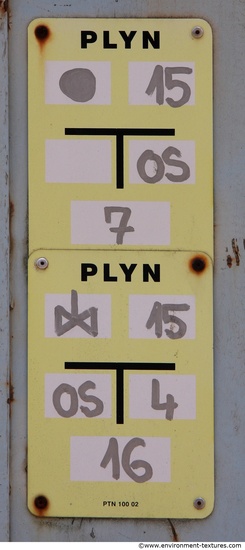 Letter and Numbers Sign