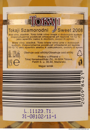 Photo Texture of Alcohol Label