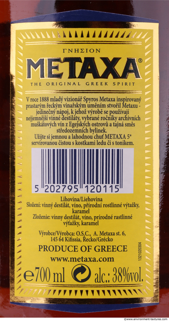 Photo Texture of Alcohol Label