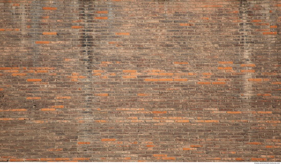 brick wall leaking dirty orange