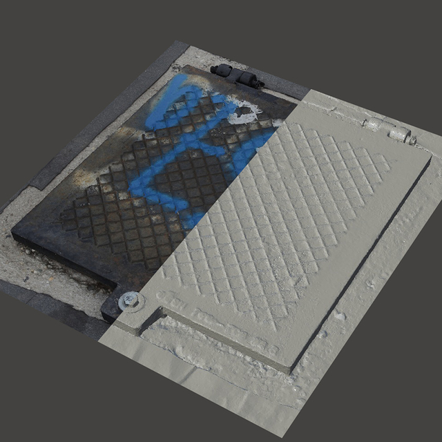 RAW 3D Scan of Manhole Cover