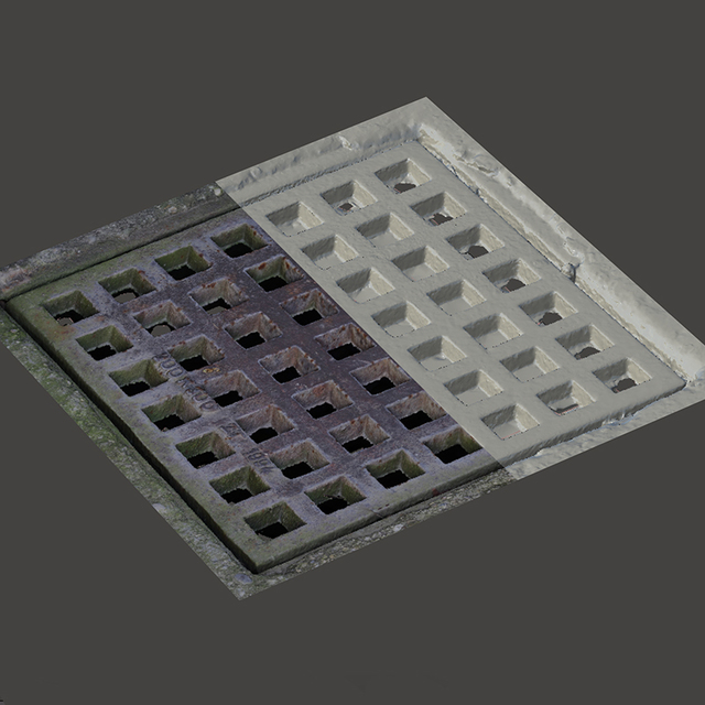 RAW 3D Scan of Manhole Cover