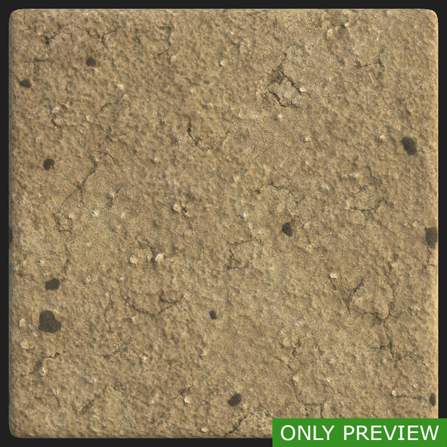 PBR substance material of ground sandy soil created in substance designer for graphic designers and game developers