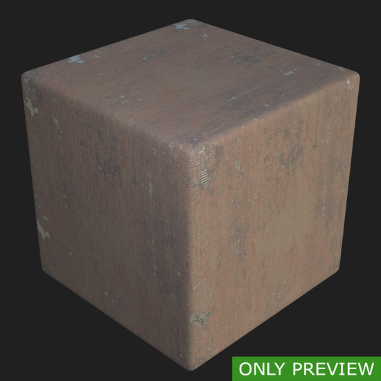 PBR substance preview metal floor rusty