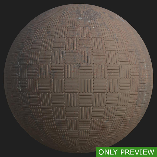 PBR substance preview metal floor rusty