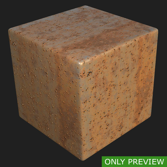 PBR substance preview metal rusty