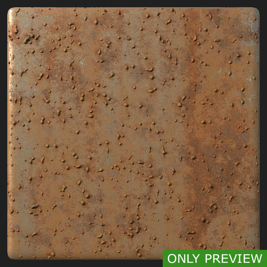 PBR substance preview metal rusty