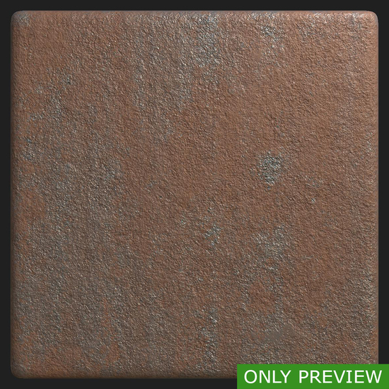 PBR substance preview metal rusty