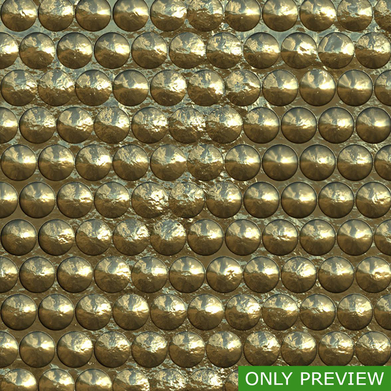 PBR substance material of gold created in substance designer for graphic designers and game developers