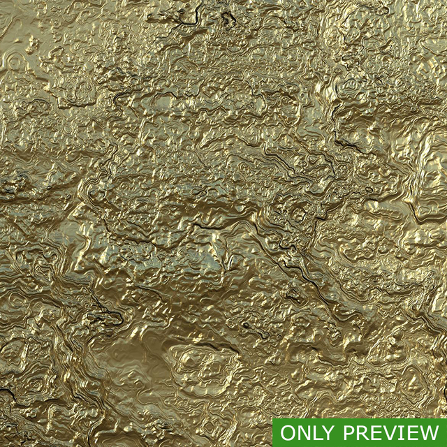 PBR substance material of gold created in substance designer for graphic designers and game developers