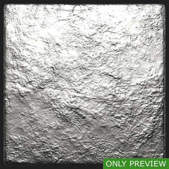 PBR substance material of silver created in substance designer for graphic designers and game developers