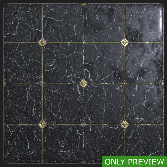 PBR substance material of marble floor created in substance designer for graphic designers and game developers