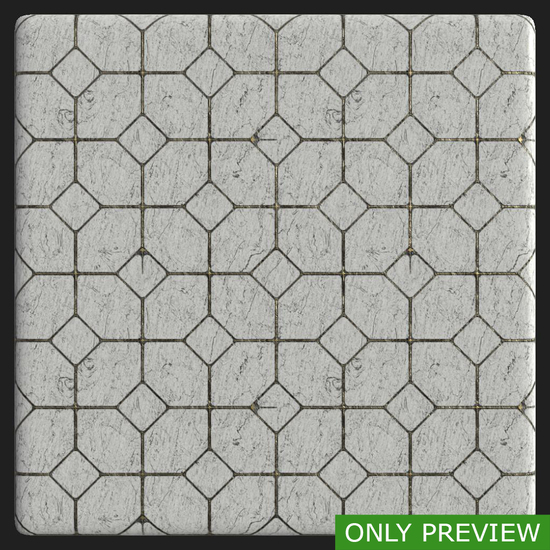 PBR substance material of marble floor created in substance designer for graphic designers and game developers