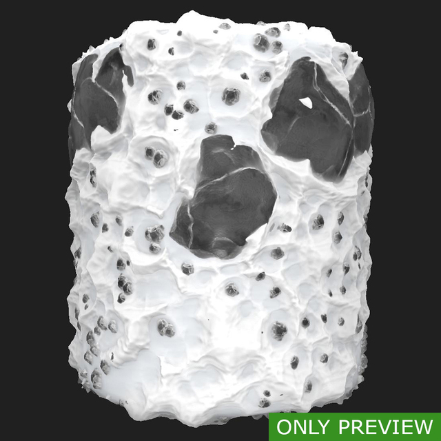 PBR substance material of ground snowy stones created in substance designer for graphic designers and game developers.