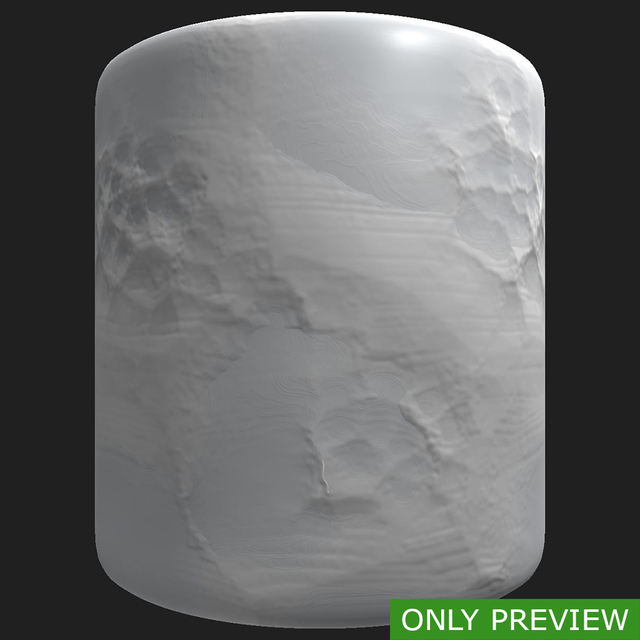 PBR substance material of ground snow created in substance designer for graphic designers and game developers