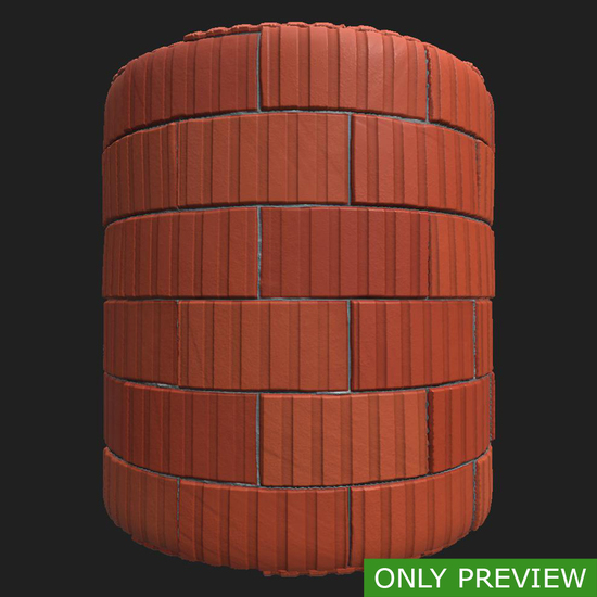 PBR substance material of wall bricks old created in substance designer for graphic designers and game developers