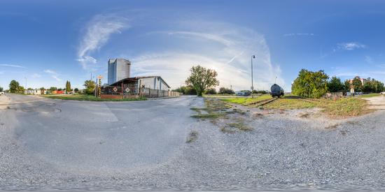 Panorama HDR background industrial street