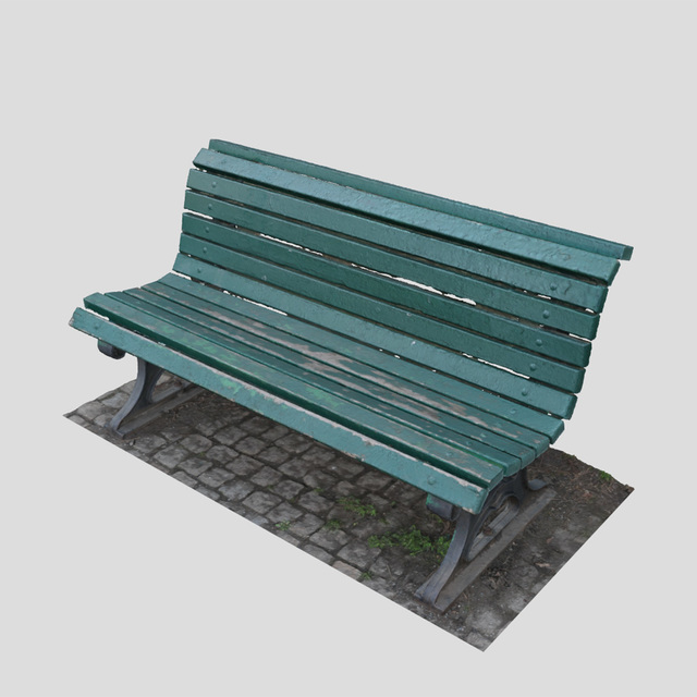 3D scan garden bench
