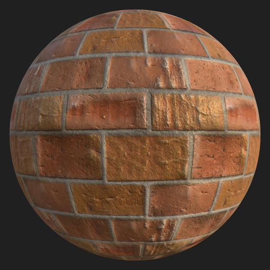 PBR texture of wall bricks old