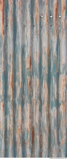 Rusted Corrugated Plates Metal