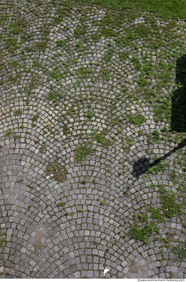 tile floor stones overgrown