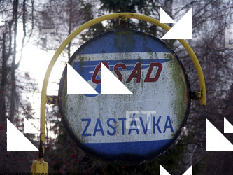 Photo Textures of Bus Stop Traffic Sign