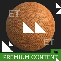 PBR Substance Material of Metal Floor Rusty #3