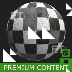 PBR Substance Material of Floor Marble Damaged