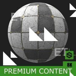 PBR Substance Material of Floor Marble Damaged #3