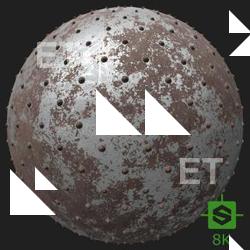 PBR Texture of Rusty Metal Studded