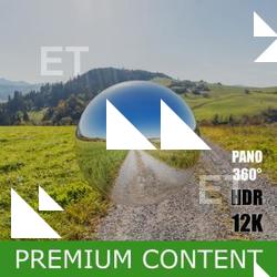 HDR Panorama 360° of Background Dirt Road