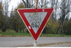 Photo Texture of Signs Traffic