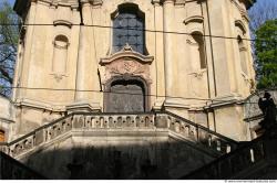 Old Damage Industrial Church, Wall, Stairs, Doors