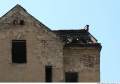 Old Damage House, damage walls, damage windows, bricks, cracked, burned roof, damage bricks, old ornaments, brown, fuse boxes, lock door