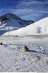 Photo Textures of Background Snowy Mountains