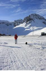 Photo Textures of Background Snowy Mountains