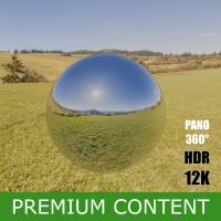 HDR Panorama 360° of Background Nature Meadow