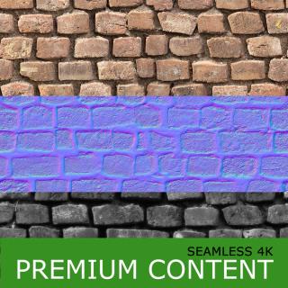 Seamless Textures of Bricks + Normal & Bump Mapping