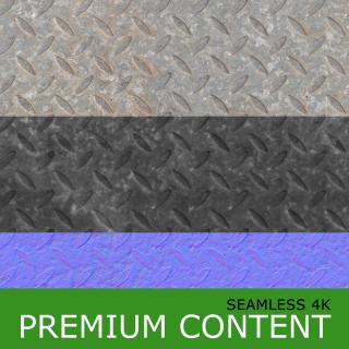 Seamless Textures of Metal + Normal & Bump Mapping